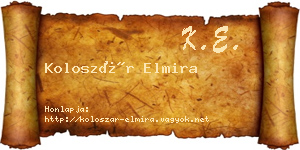 Koloszár Elmira névjegykártya
